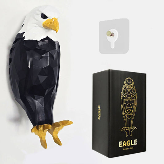 3D LED Wall Light | Eagle Design | Symbol of Freedom & Strength | PETG Acrylic Lamp