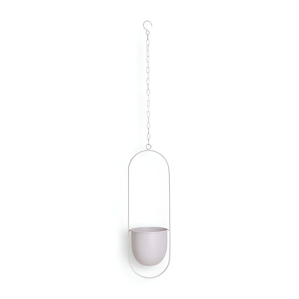 Hanging Plant Pot Holder with Iron Frame