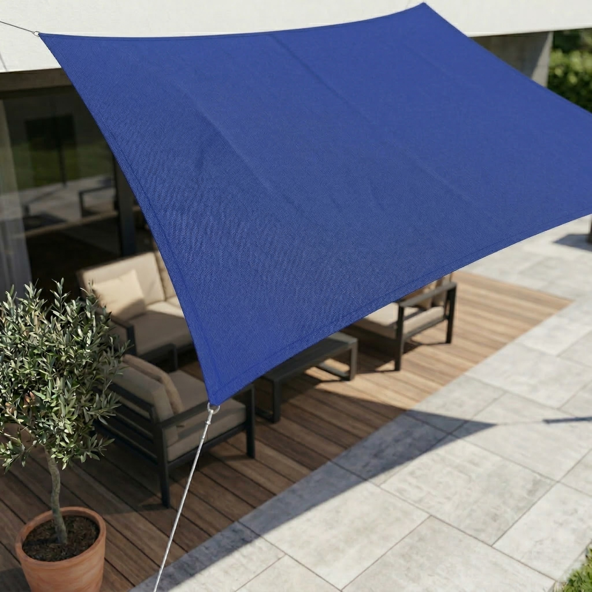 Sunshade with Corner Rope Attachments