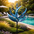 Wind Spinner with Multi-Layered Metal Petal Rotor