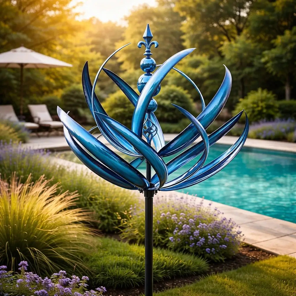 Wind Spinner with Multi-Layered Metal Petal Rotor