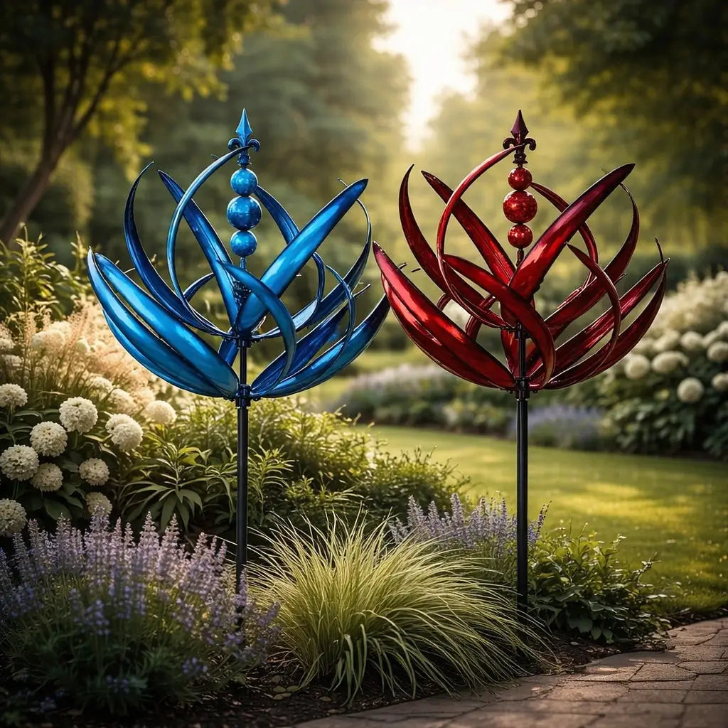 Wind Spinner with Multi-Layered Metal Petal Rotor