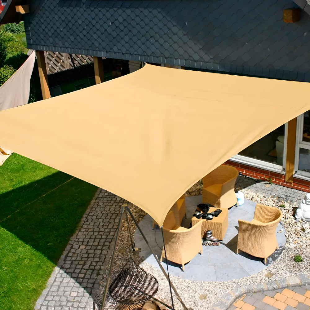 Sunshade with Corner Rope Attachments