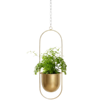 Hanging Plant Pot Holder with Iron Frame