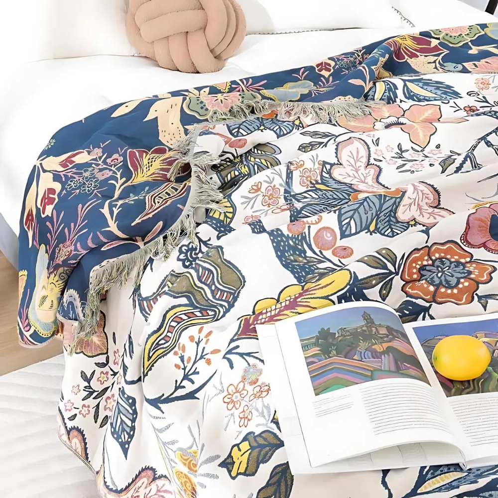 Blanket with Floral Pattern