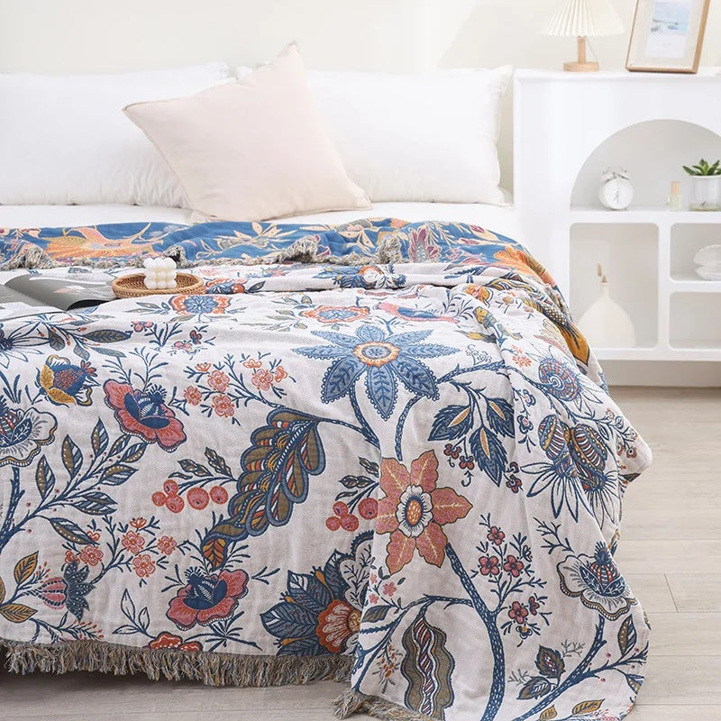 Blanket with Floral Pattern