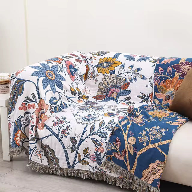 Blanket with Floral Pattern