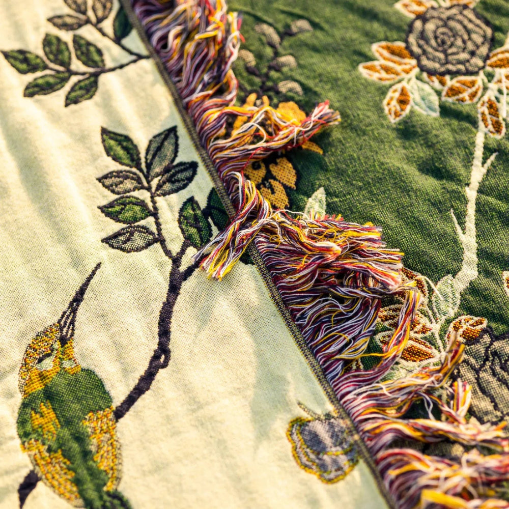 Blanket with Tasseled Edges