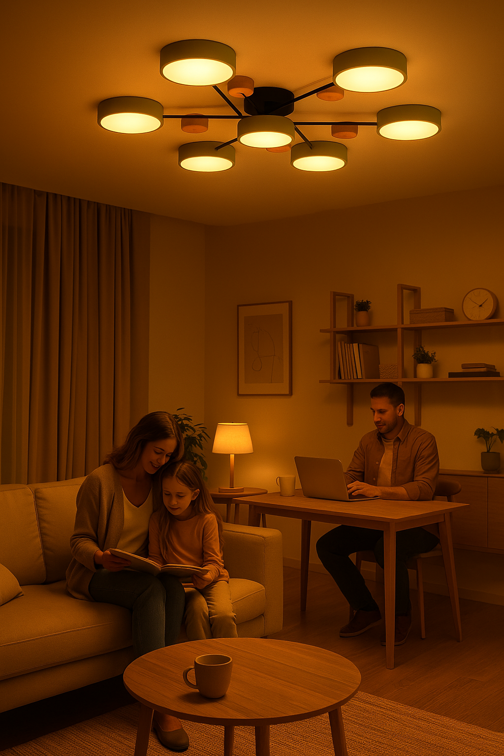 Ceiling Light with Branched Arms