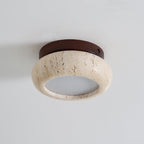 Ceiling Light with Central Stone Panel