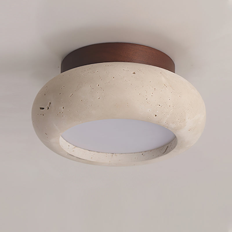 Ceiling Light with Central Stone Panel
