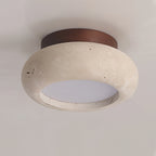 Ceiling Light with Central Stone Panel