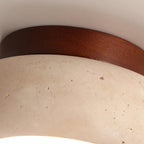 Ceiling Light with Central Stone Panel