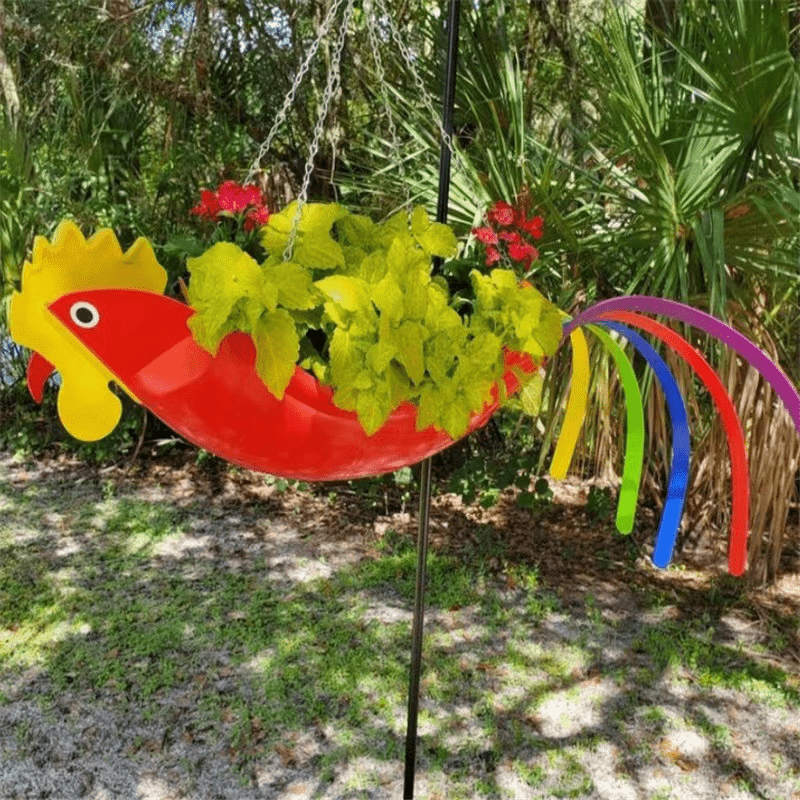 Chicken-Shaped Hanging Planter