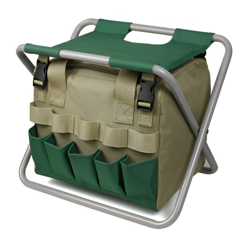 Garden Tool Set with Folding Seat