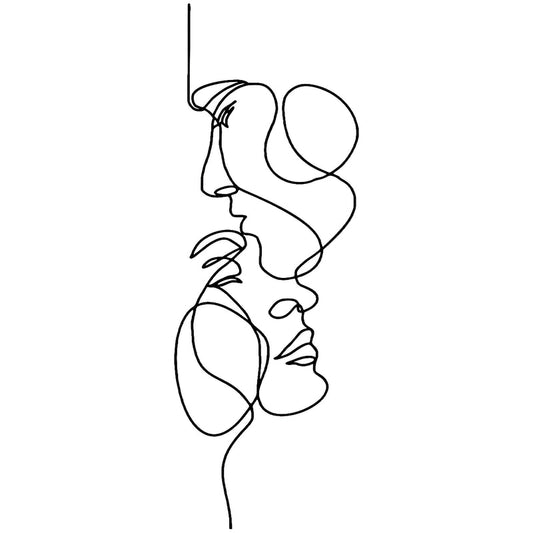 3D Metal Wall Art | Hollow Minimalist Design | Durable Iron Construction | Modern Home Décor