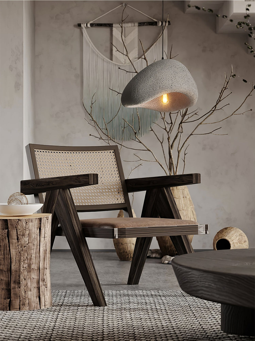 Pendant Light with Fabric Shade