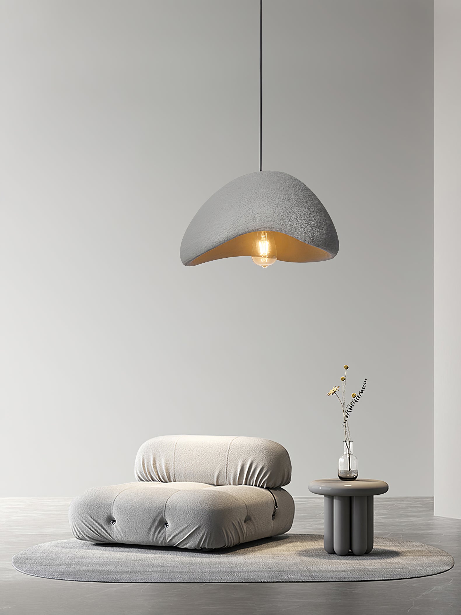 Pendant Light with Fabric Shade