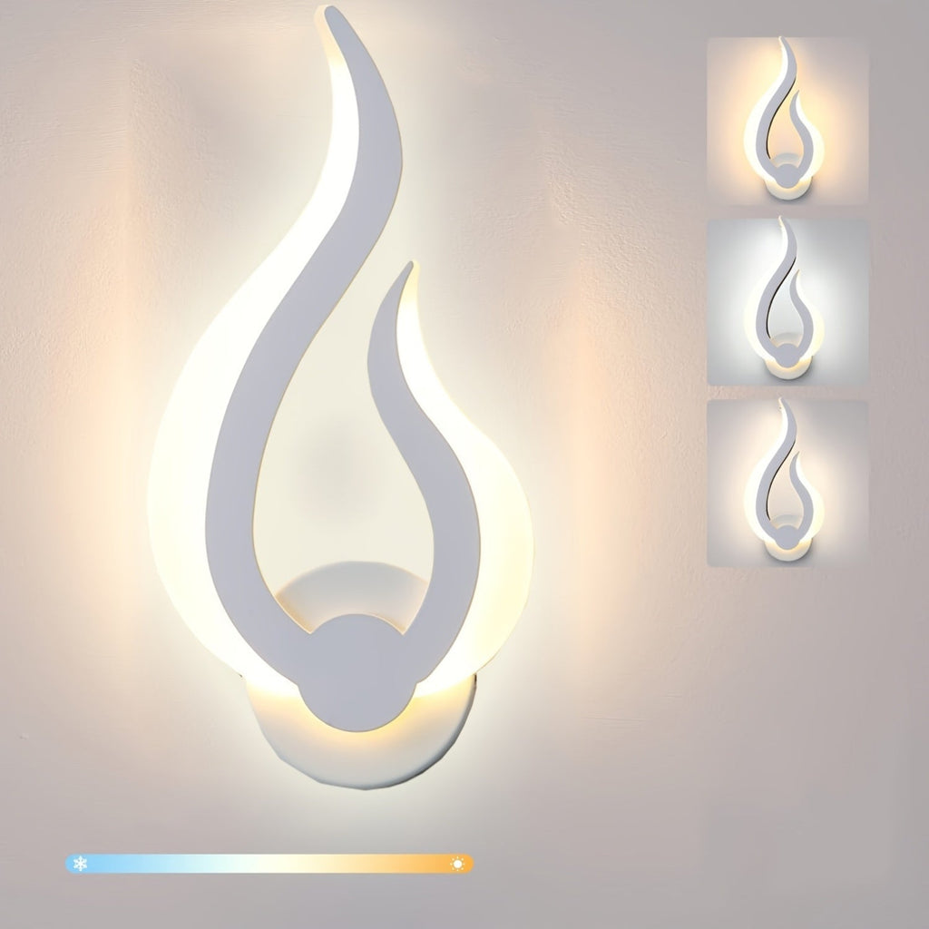 Wall Sconce with Flame-Shaped Design