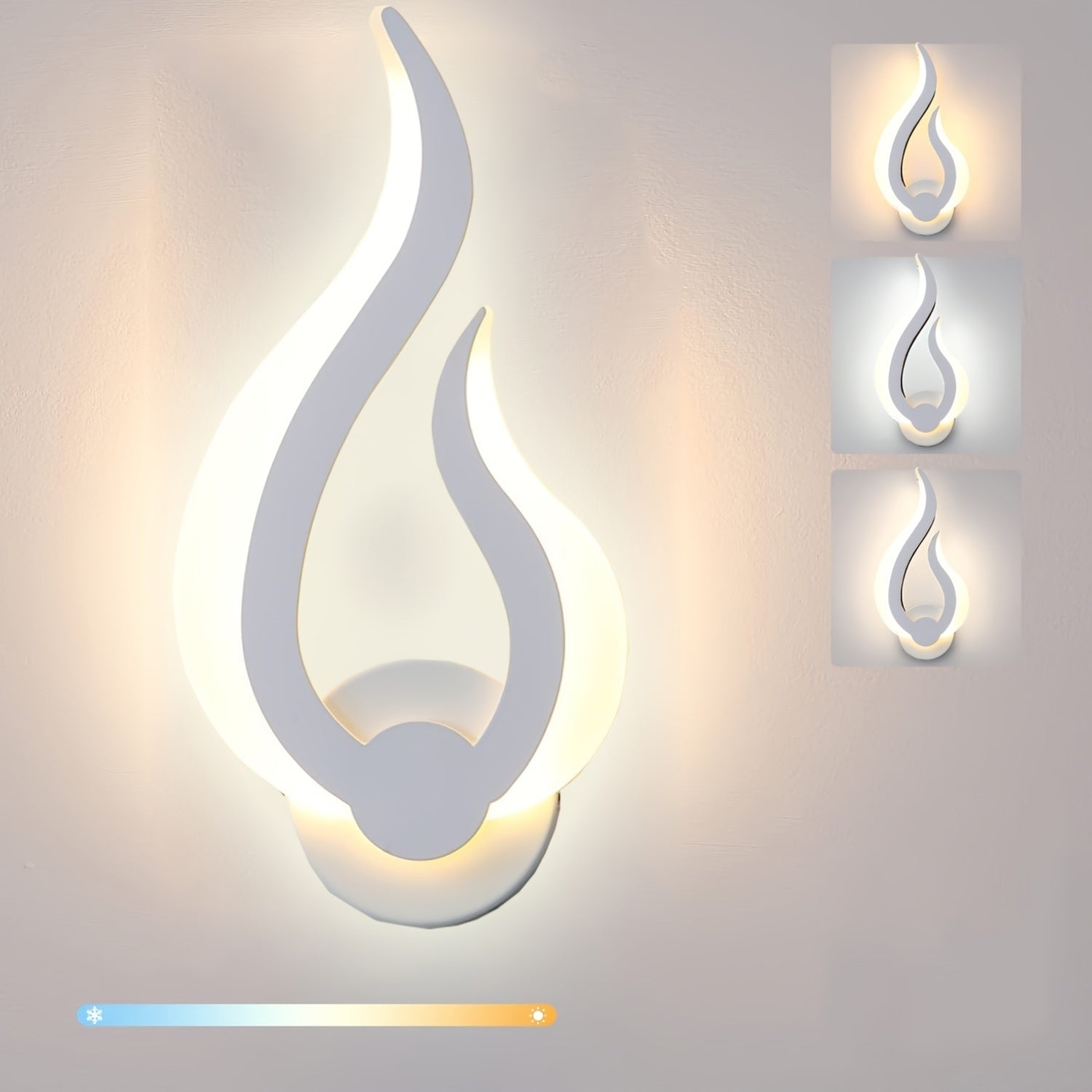 Wall Sconce with Flame-Shaped Design