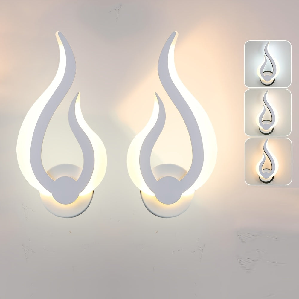 Wall Sconce with Flame-Shaped Design