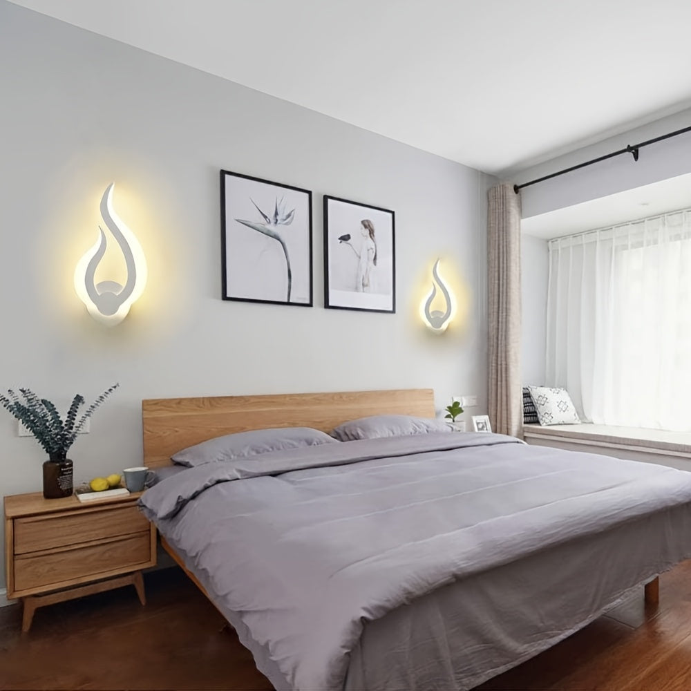 Wall Sconce with Flame-Shaped Design