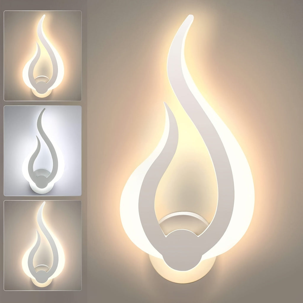 Wall Sconce with Flame-Shaped Design