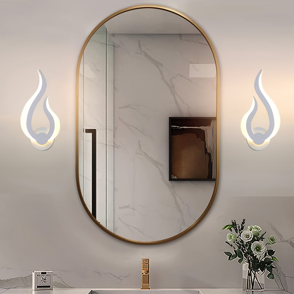 Wall Sconce with Flame-Shaped Design