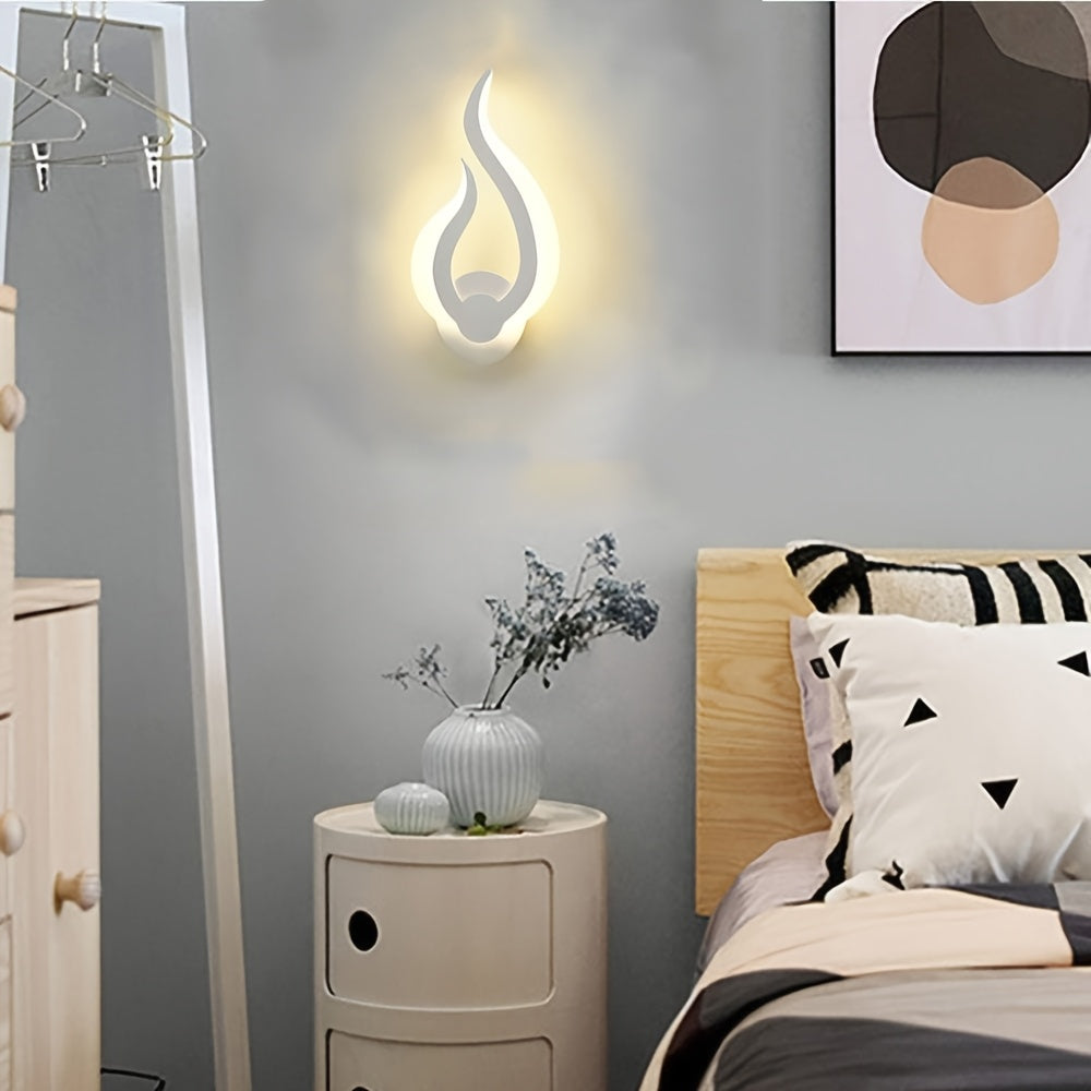 Wall Sconce with Flame-Shaped Design