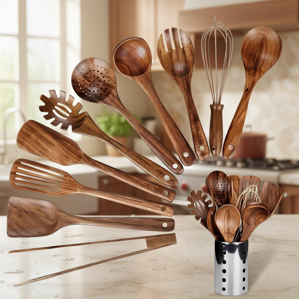 Wooden Kitchen Utensil Set