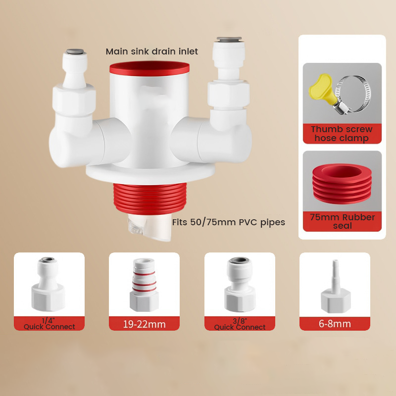 Easy Install Multi-Port Drain Pipe Connector – Decotize
