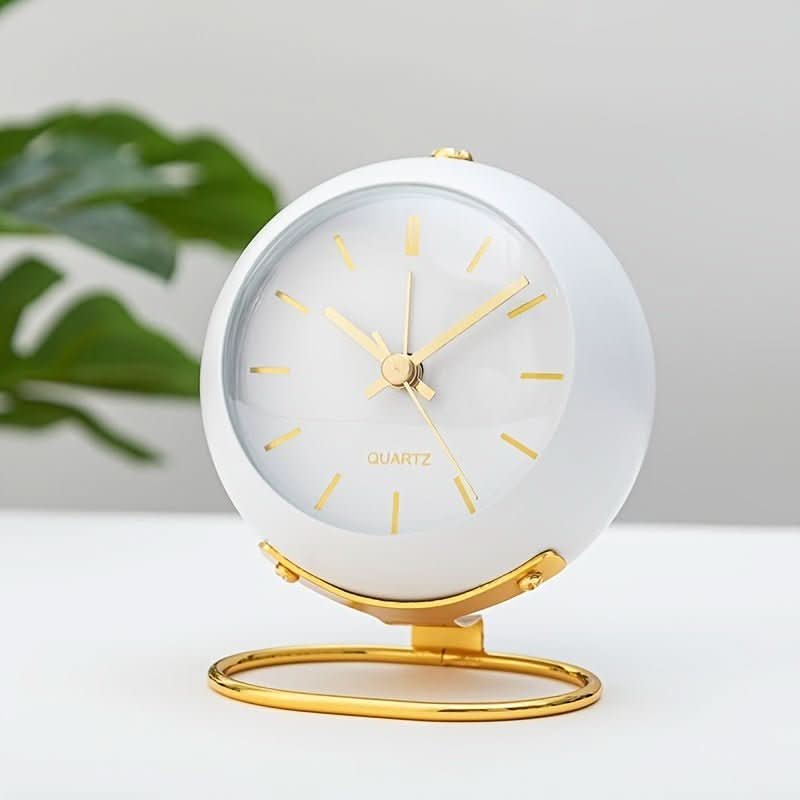 Analog Alarm Clock | Retro Metal & Silent Movement