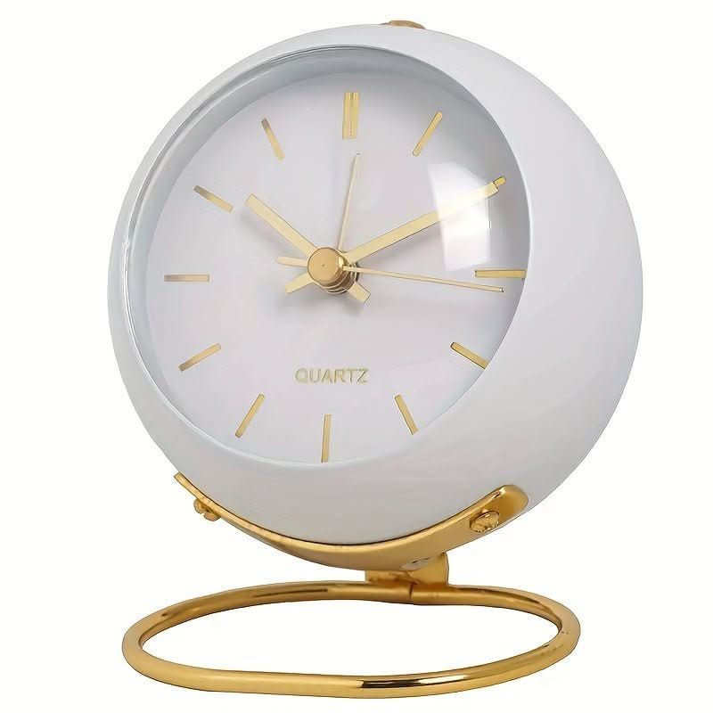 Analog Alarm Clock | Retro Metal & Silent Movement