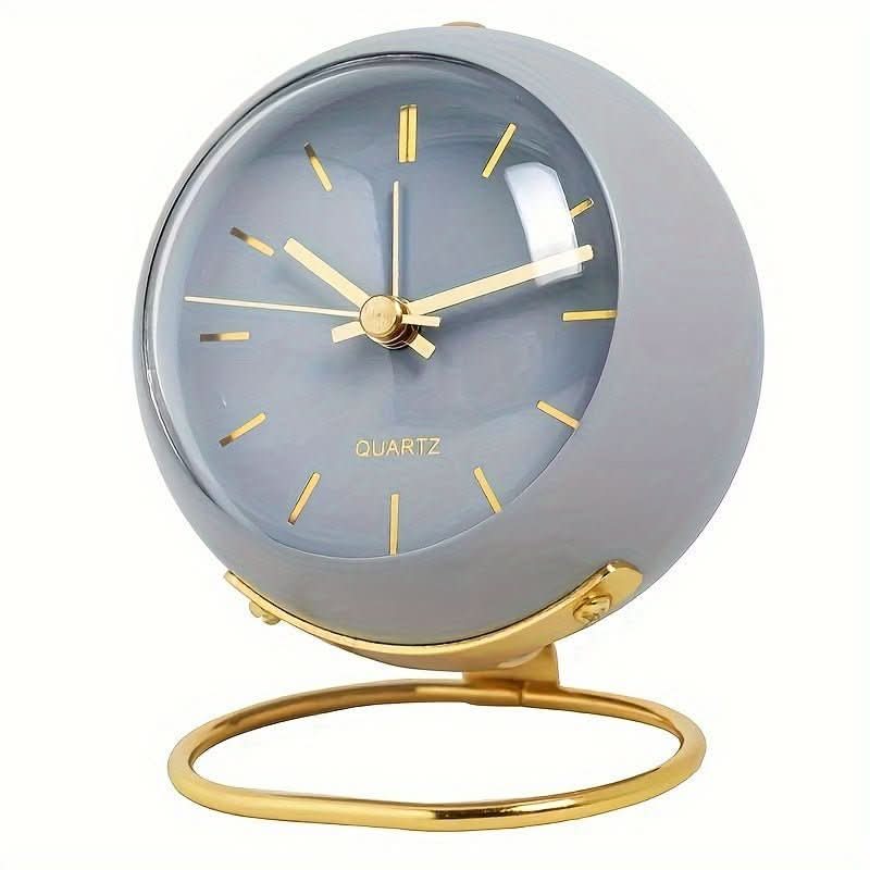Analog Alarm Clock | Retro Metal & Silent Movement