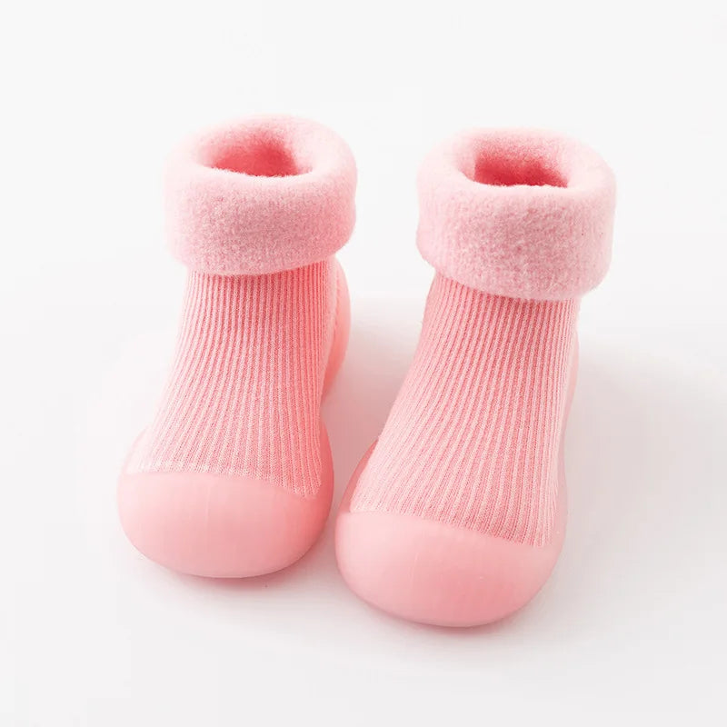 Baby & Toddler Sock Shoes | Non-Slip Sole & Thick Warm Fabric | Sizes 19-27