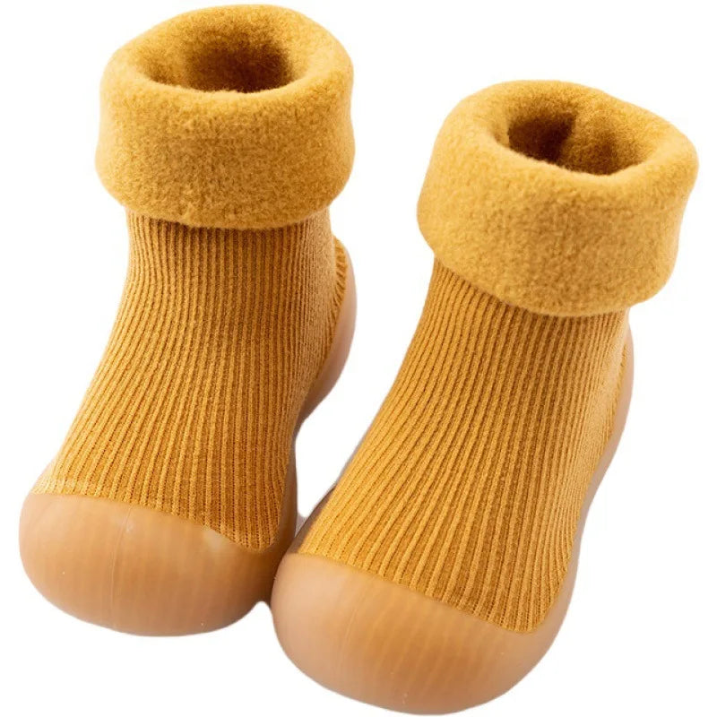 Baby & Toddler Sock Shoes | Non-Slip Sole & Thick Warm Fabric | Sizes 19-27