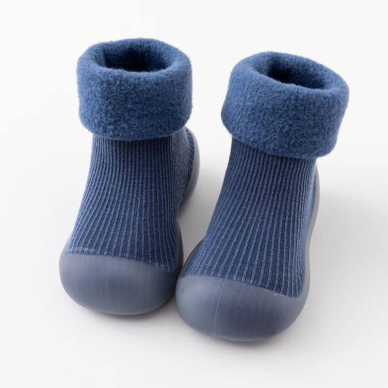 Baby & Toddler Sock Shoes | Non-Slip Sole & Thick Warm Fabric | Sizes 19-27