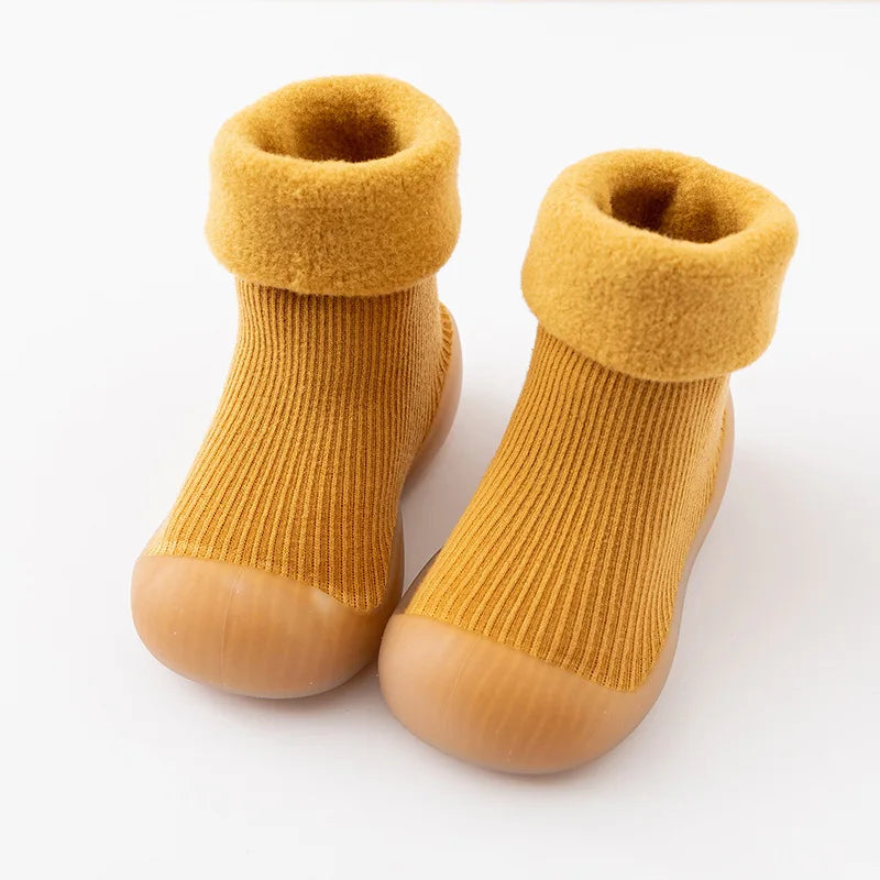 Baby & Toddler Sock Shoes | Non-Slip Sole & Thick Warm Fabric | Sizes 19-27