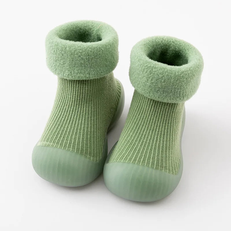 Baby & Toddler Sock Shoes | Non-Slip Sole & Thick Warm Fabric | Sizes 19-27