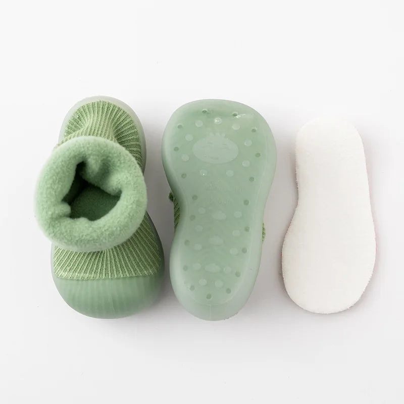 Baby & Toddler Sock Shoes | Non-Slip Sole & Thick Warm Fabric | Sizes 19-27
