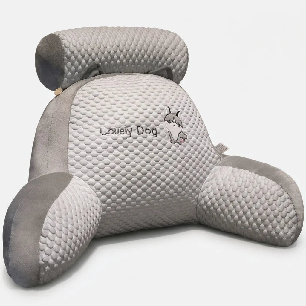 Back Cushion | Ergonomic Triangle & Removable Machine-Washable Cotton Cover | Sizes S & L