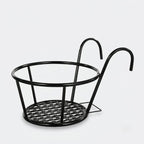 Balcony Pot Hangers | Hook-On No-Drill & Open-Grid Drainage | Set of 3
