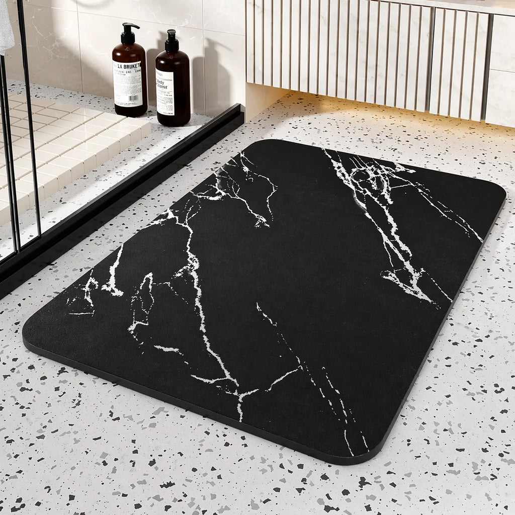 Bath Mat with Diatomaceous Stone Surface