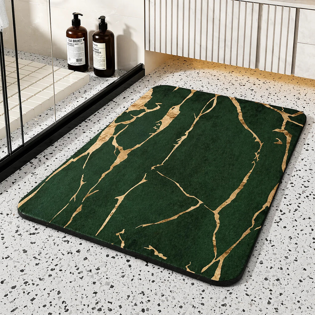 Bath Mat with Diatomaceous Stone Surface