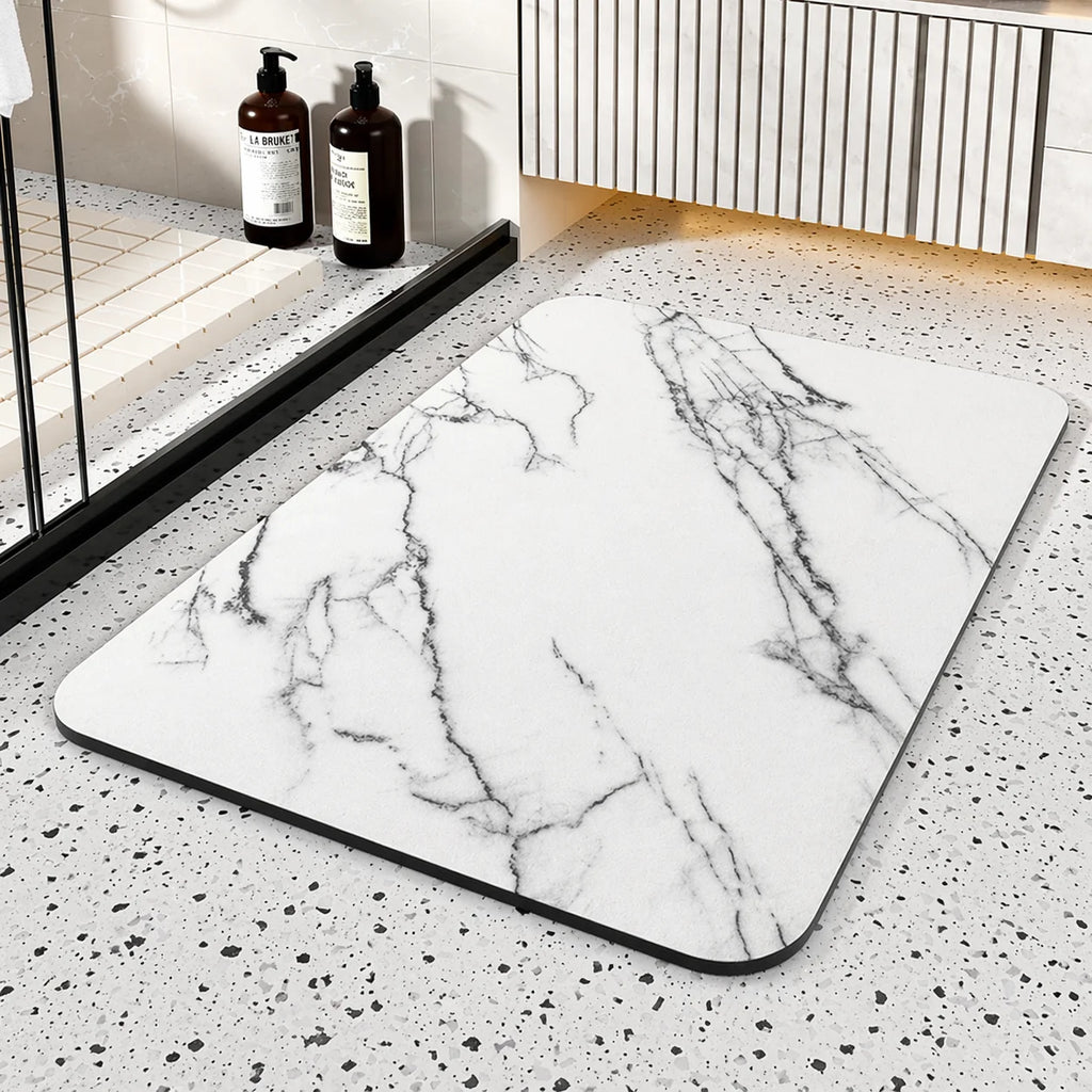 Bath Mat with Diatomaceous Stone Surface