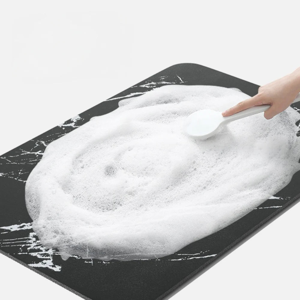 Bath Mat with Diatomaceous Stone Surface