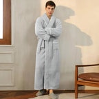 Bathrobe | Plush Coral Fleece Shawl Collar & Waist Tie | Unisex