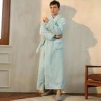 Bathrobe | Plush Coral Fleece Shawl Collar & Waist Tie | Unisex