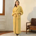 Bathrobe | Plush Coral Fleece Shawl Collar & Waist Tie | Unisex