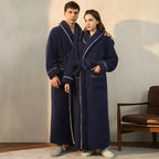 Bathrobe | Plush Coral Fleece Shawl Collar & Waist Tie | Unisex